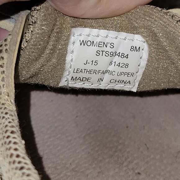 Sperry Gold Shimmer "Boat Shoe" Womens Size 8m - Picture 8 of 9